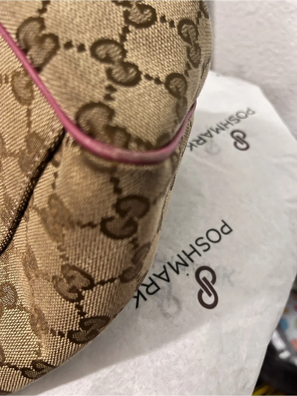 GUCCI SUKEY GG CANVAS/LEATHER TOTE